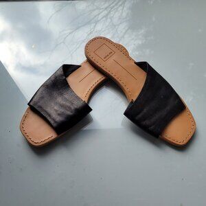 Dolce Vita Cato Slide Sandal Black Leather Size 8.5 US